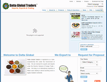 Tablet Screenshot of dattaglobaltraders.com